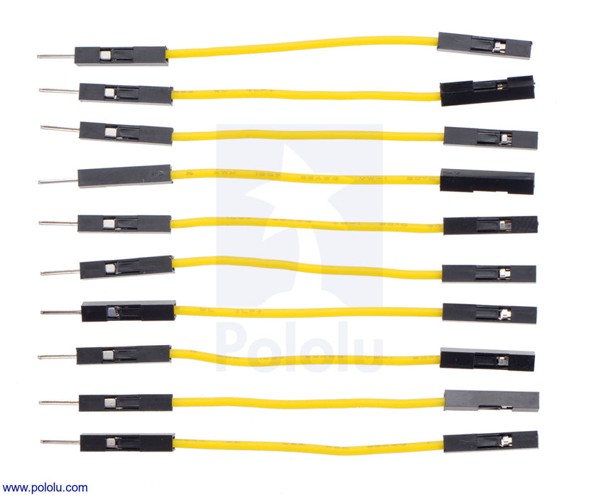 Premium Jumper Wire 10-Pack MF 2" Yellow