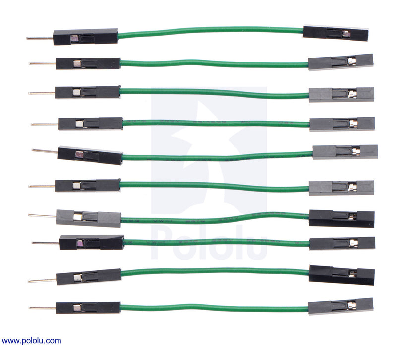 Premium Jumper Wire 10-Pack M-F 2" Green