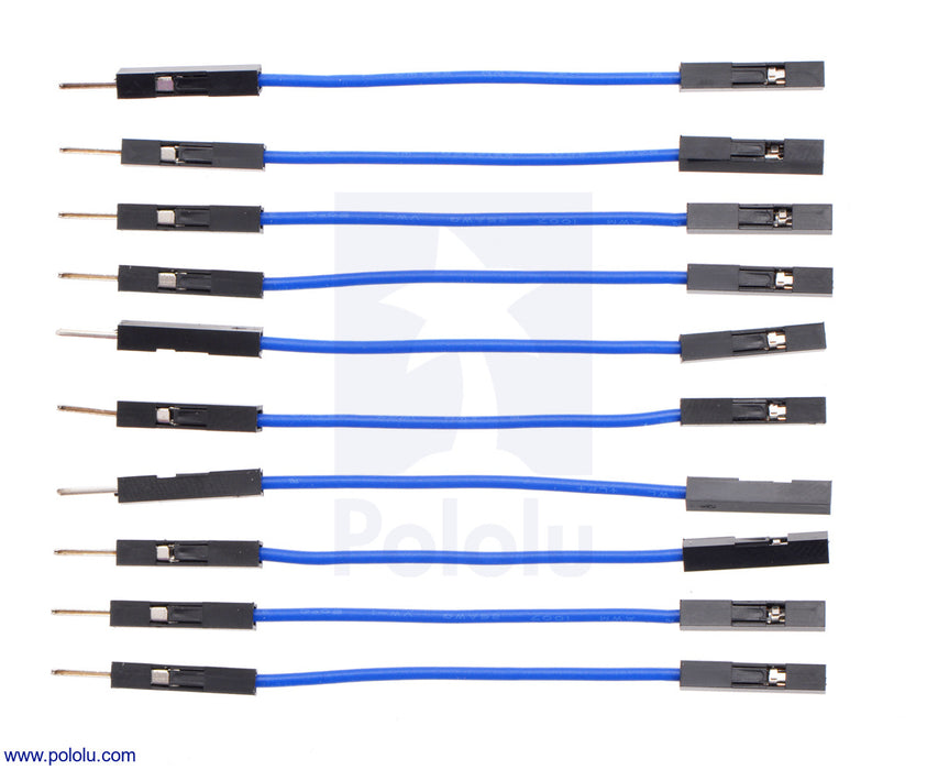 Premium Jumper Wire 10-Pack MF 2" Blue