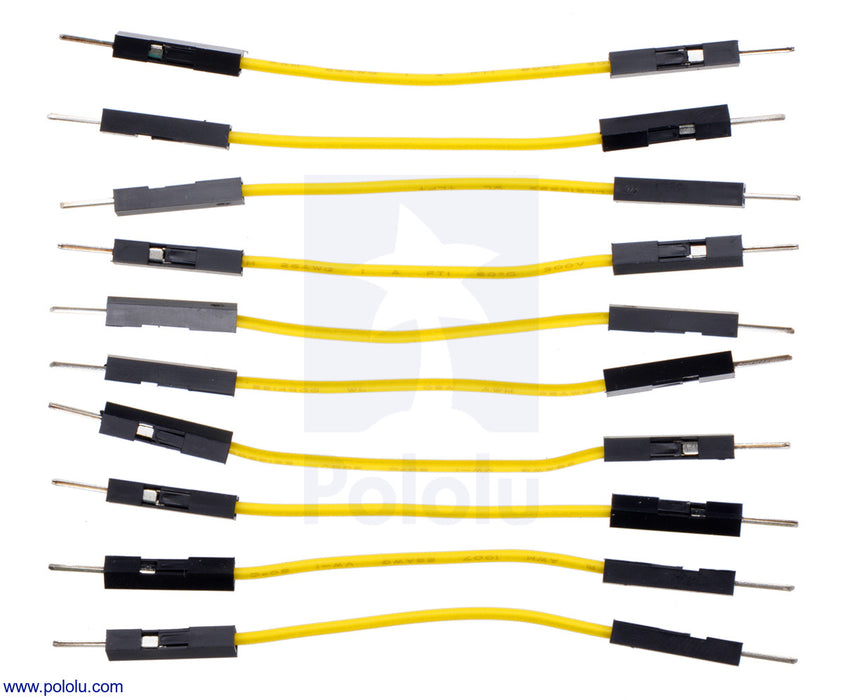 Premium Jumper Wire 10-Pack M-M 2" Yellow