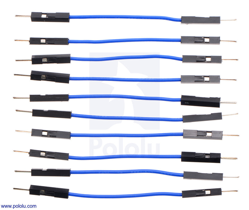 Premium Jumper Wire 10-Pack M-M 2" Blue