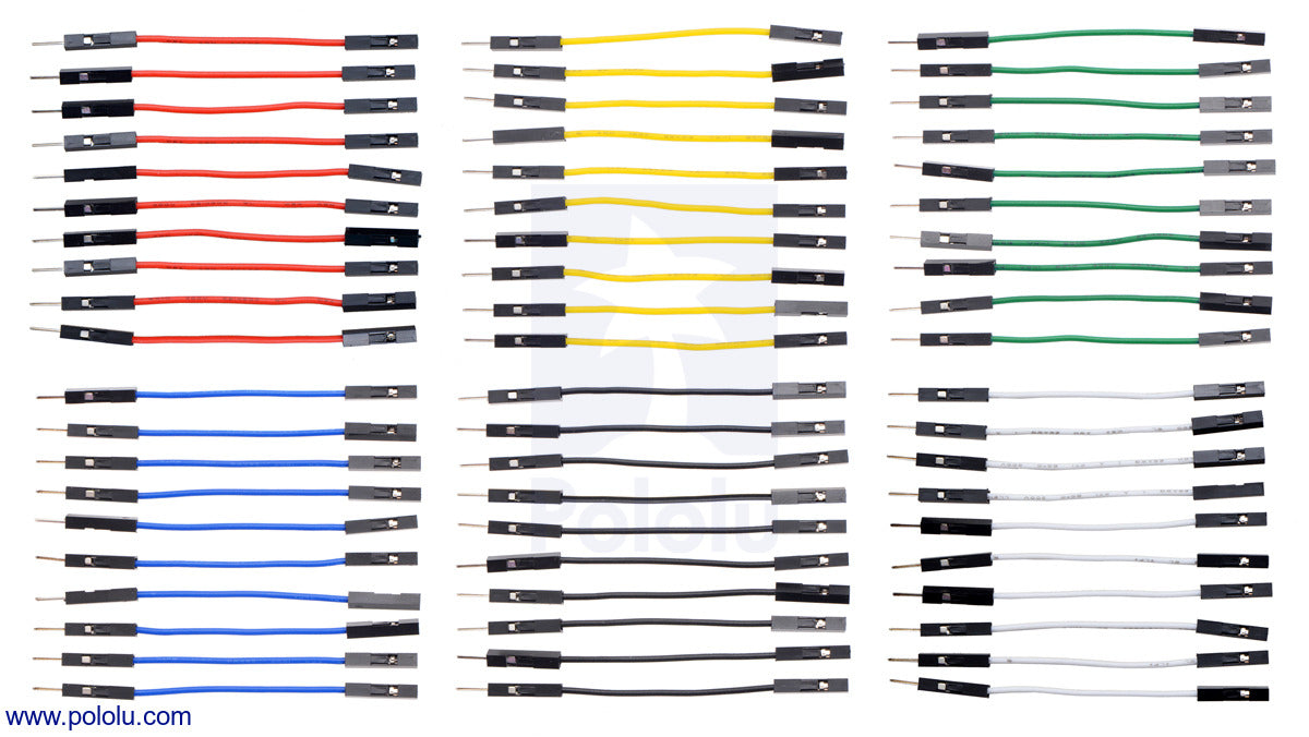 Premium Jumper Wire 60-Piece 6-Color Assortment M-F 2"