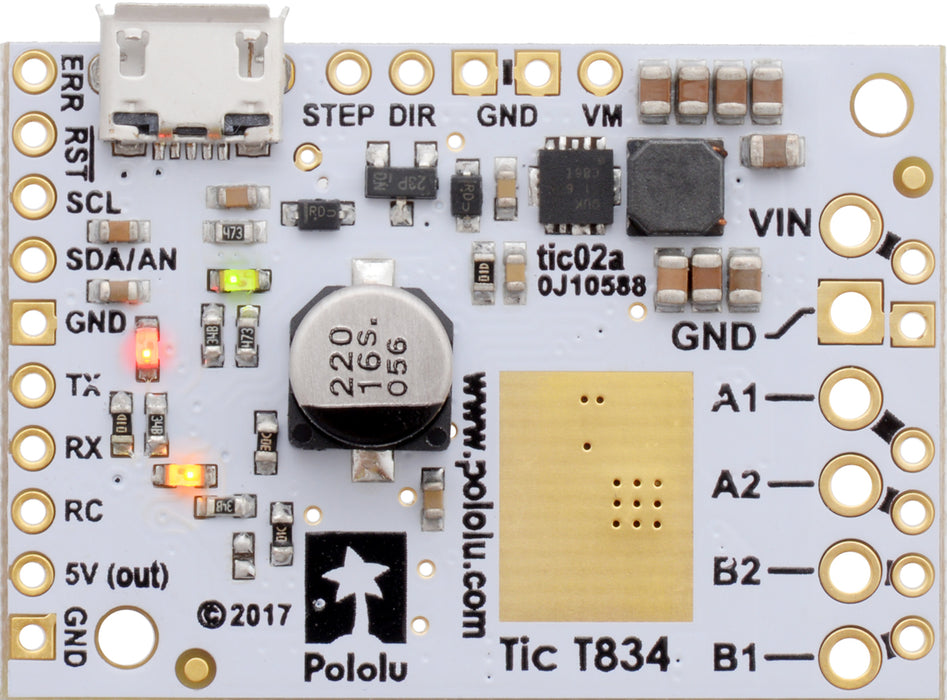 Tic T834 USB Multi-Interface Stepper Motor Controller