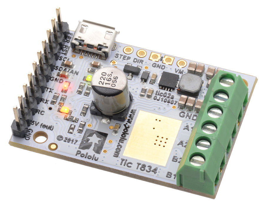 Tic T834 USB Multi-Interface Stepper Motor Controller