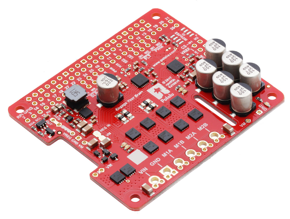 Pololu Dual G2 High-Power Motor Driver 18v18 for Raspberry Pi (Partial Kit)