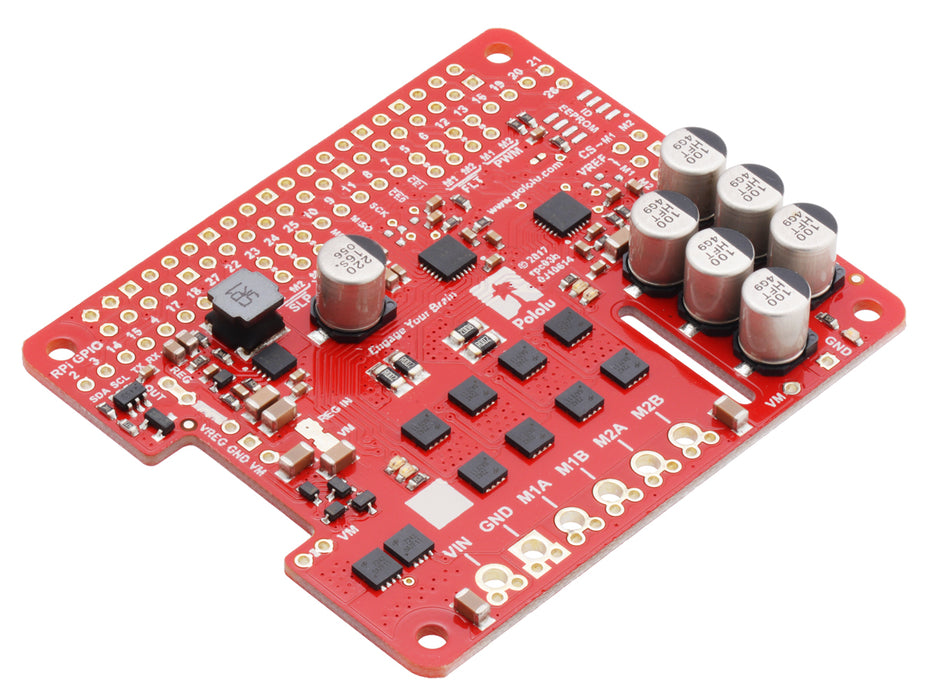 Pololu Dual G2 High-Power Motor Driver 24v14 for Raspberry Pi (Partial Kit)