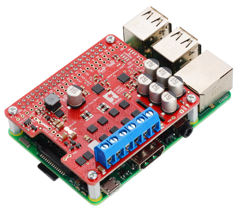 Pololu Dual G2 High-Power Motor Driver 18v18 for Raspberry Pi (Partial Kit)