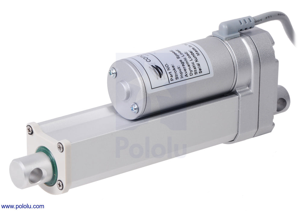 Glideforce MD122004 Medium-Duty Linear Actuator: 100kgf, 4" Stroke (3.9" Usable), 0.58"/s, 12V