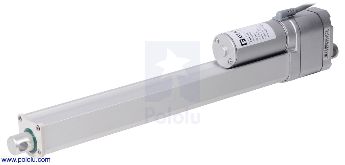 Glideforce MD122012-P Medium-Duty Linear Actuator with Feedback: 100kgf, 12" Stroke (11.8" Usable), 0.58"/s, 12V