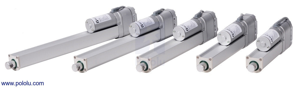 Glideforce MD122004-P Medium-Duty Linear Actuator with Feedback: 100kgf, 4" Stroke (3.9" Usable), 0.58"/s, 12V