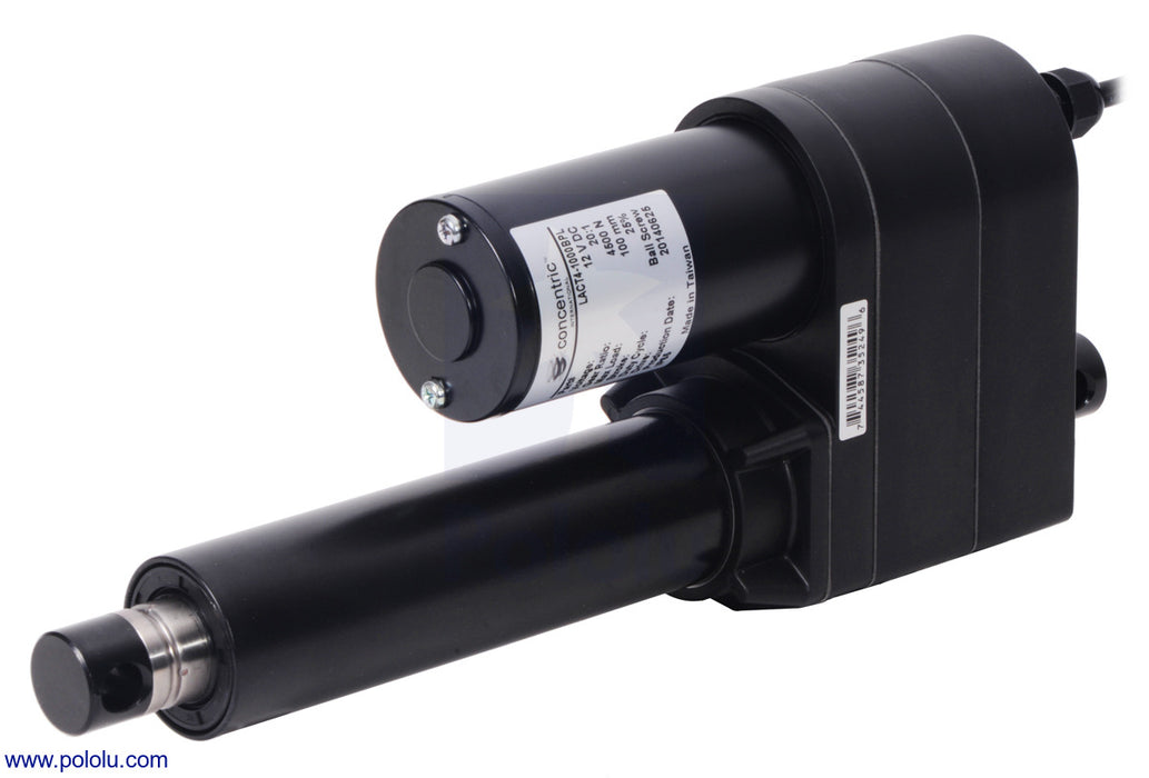 Glideforce LACT4-500APL Industrial-Duty Linear Actuator with Acme Drive and Feedback: 250kgf, 4" Stroke (3.5" Usable), 0.66"/s, 12V