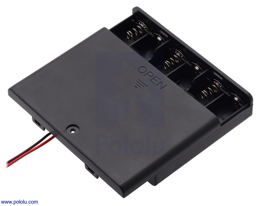 6-AA Battery Holder, Enclosed with Switch