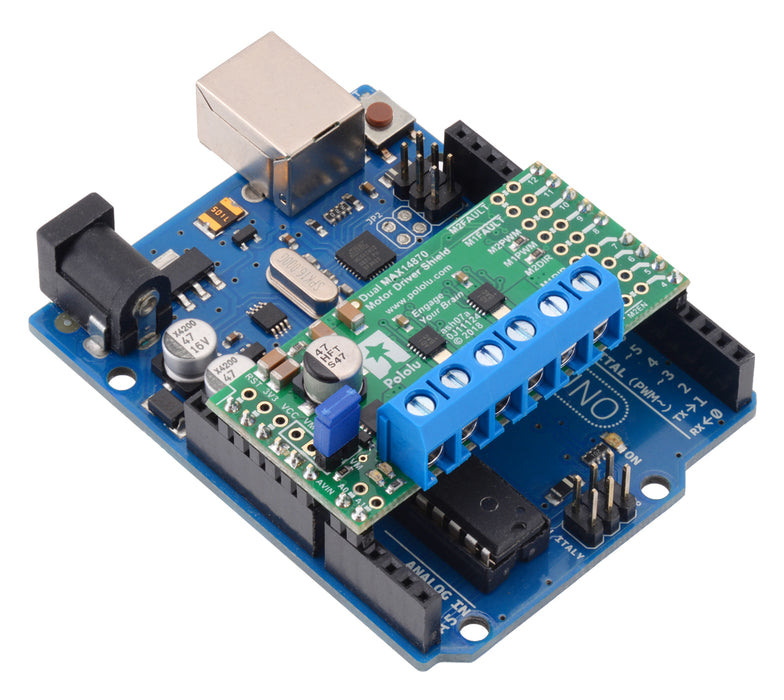 Dual MAX14870 Motor Driver Shield for Arduino