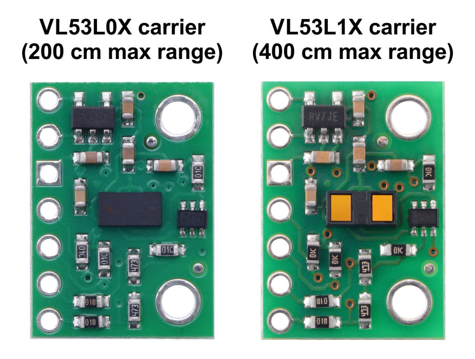 VL53L1X Time-of-Flight Distance Sensor Carrier with Voltage Regulator, 400cm Max