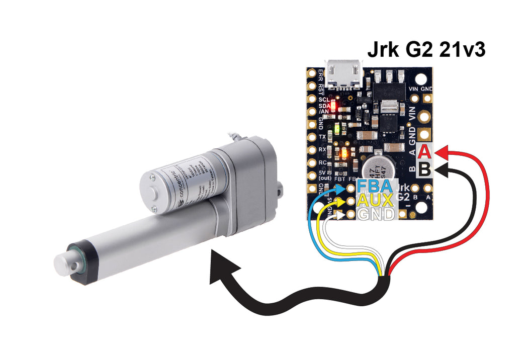 Glideforce LACT6-12V-05 Light-Duty Linear Actuator: 15kgf, 6" Stroke (5.9" Usable), 1.7"/s, 12V