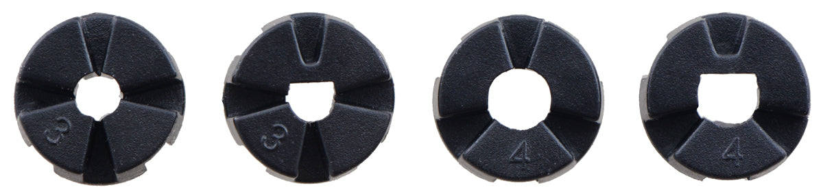 Pololu Multi-Hub Wheel w/Inserts for 3mm and 4mm Shafts - 80×10mm, Black, 2-Pack