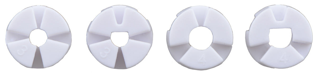 Pololu Multi-Hub Wheel w/Inserts for 3mm and 4mm Shafts - 80×10mm, White, 2-Pack