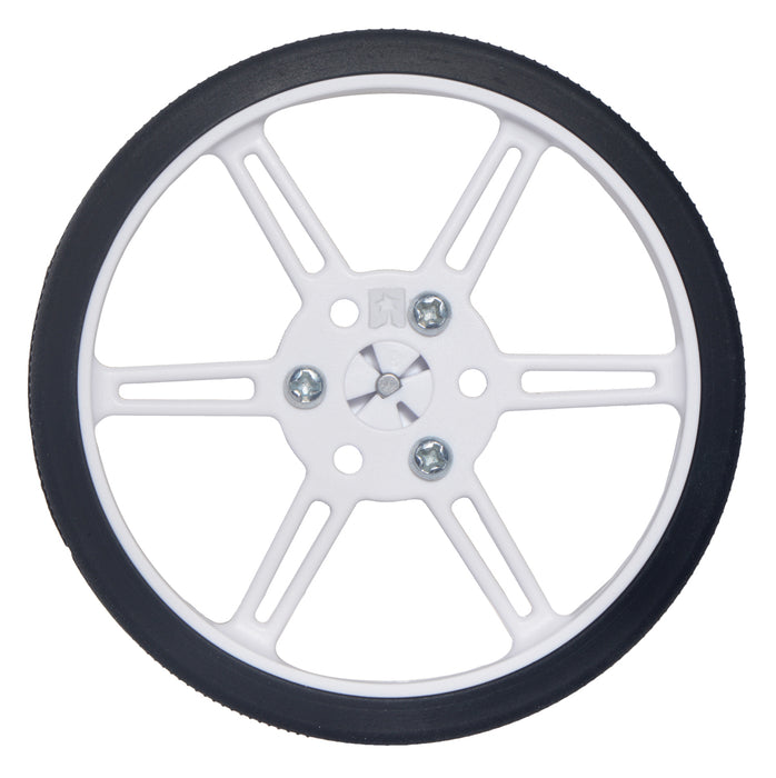 Pololu Multi-Hub Wheel w/Inserts for 3mm and 4mm Shafts - 80×10mm, White, 2-Pack