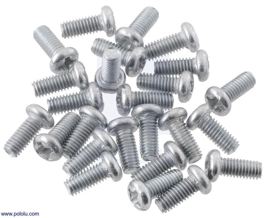 Machine Screw: M3, 7mm Length, Phillips (25-pack)