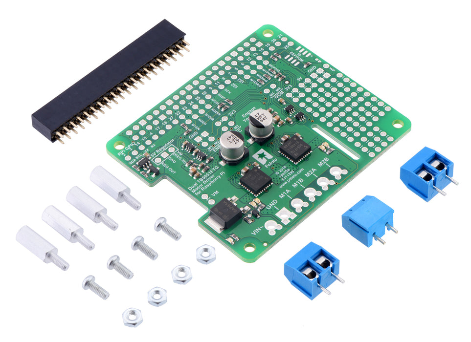 Dual TB9051FTG Motor Driver for Raspberry Pi (Partial Kit)