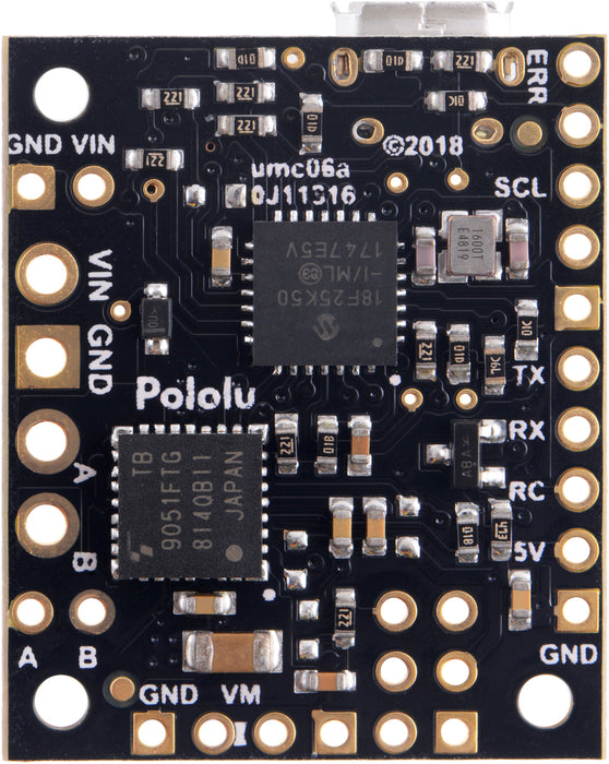 Jrk G2 21v3 USB Motor Controller with Feedback (Connectors Soldered)