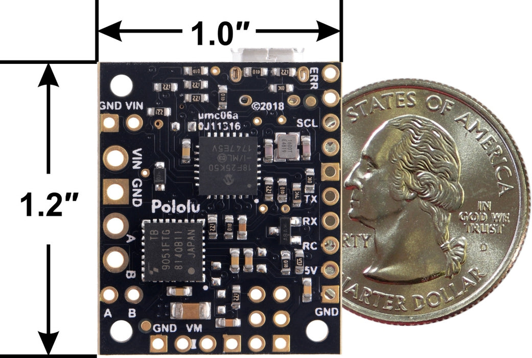 Jrk G2 21v3 USB Motor Controller with Feedback (Connectors Soldered)