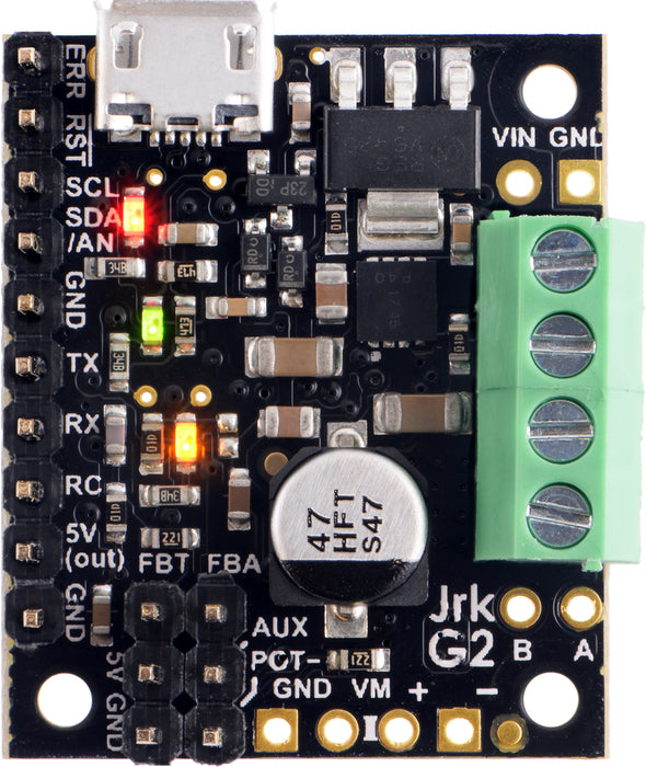 Jrk G2 21v3 USB Motor Controller with Feedback (Connectors Soldered)