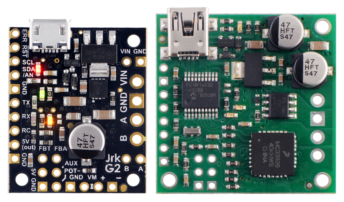 Jrk 21v3 USB Motor Controller with Feedback (Connectors Soldered)