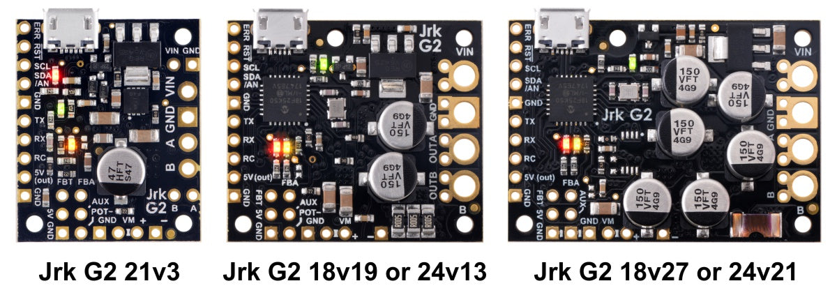 Jrk G2 21v3 USB Motor Controller with Feedback (Connectors Soldered)