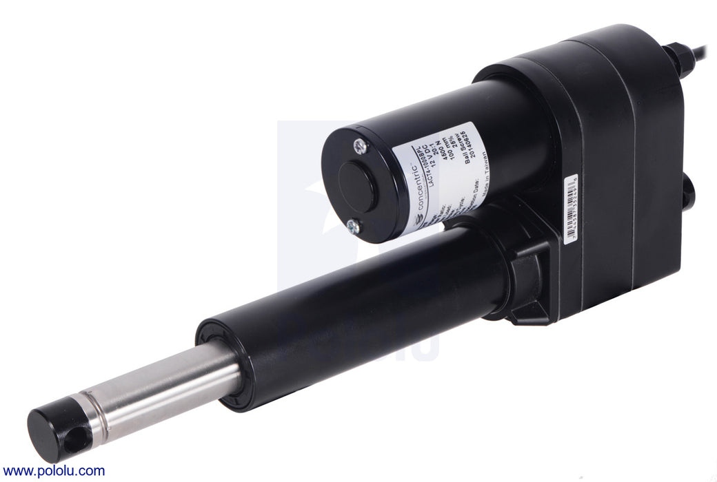 Glideforce LACT4-1000BPL Industrial-Duty Linear Actuator with Ball Screw Drive and Feedback: 450kgf, 4" Stroke (2.8" Usable), 0.66"/s, 12V