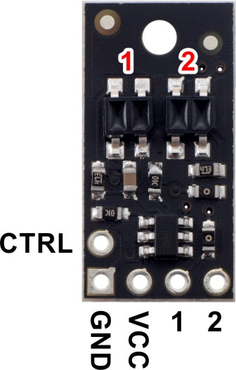 QTR-HD-02A Reflectance Sensor Array: 2-Channel, 4mm Pitch, Analog Output