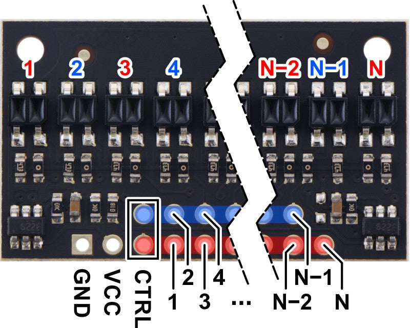 QTR-HD-25A Reflectance Sensor Array: 25-Channel, 4mm Pitch, Analog Output