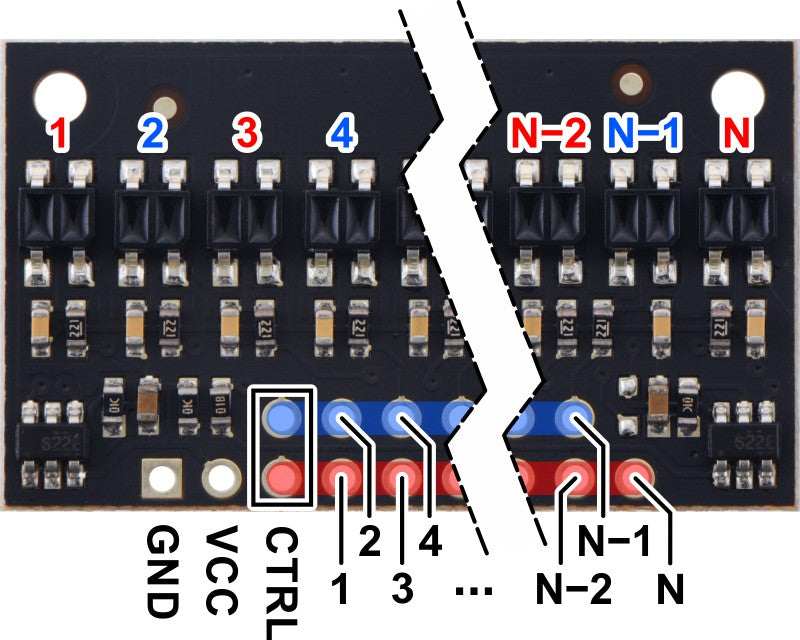 QTR-HD-15RC Reflectance Sensor Array: 15-Channel, 4mm Pitch, RC Output