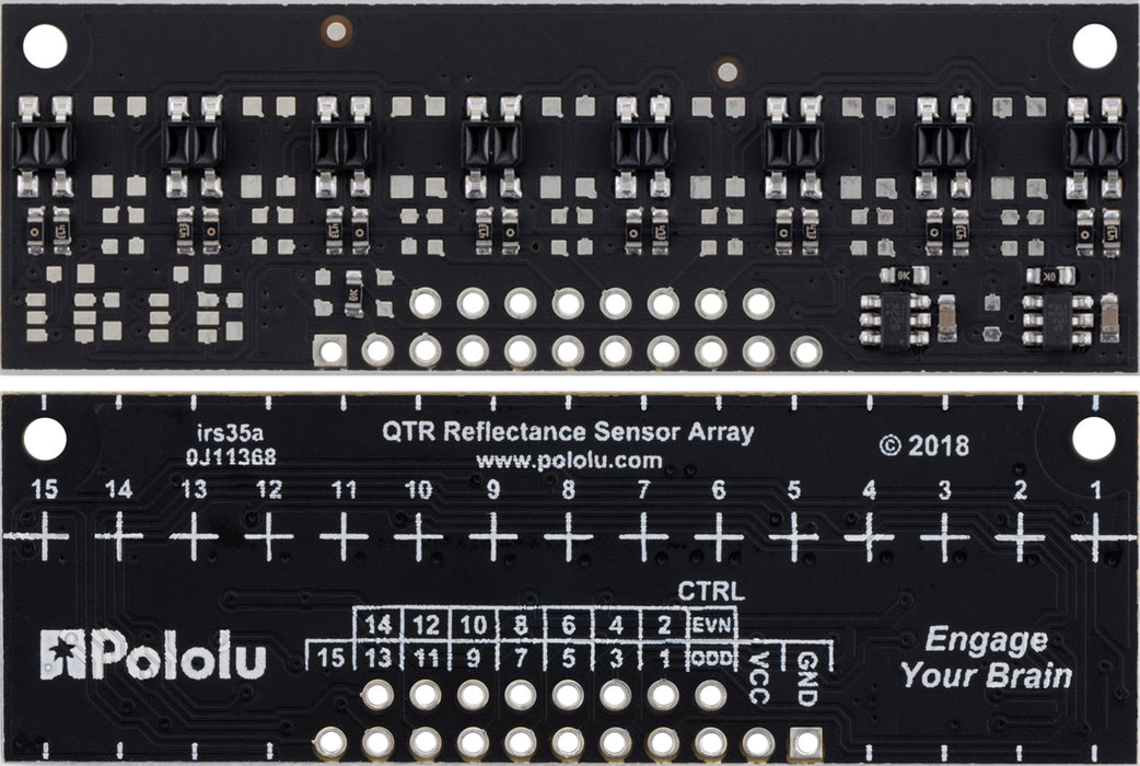 QTR-MD-08A Reflectance Sensor Array: 8-Channel, 8mm Pitch, Analog Output