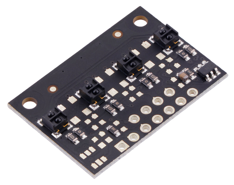 QTRX-MD-04A Reflectance Sensor Array: 4-Channel, 8mm Pitch, Analog Output, Low Current