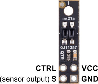 QTR-HD-01RC Reflectance Sensor: 1-Channel, 5mm Wide, RC Output