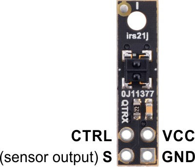 QTRX-HD-01RC Reflectance Sensor: 1-Channel, 5mm Wide, RC Output, Low Current