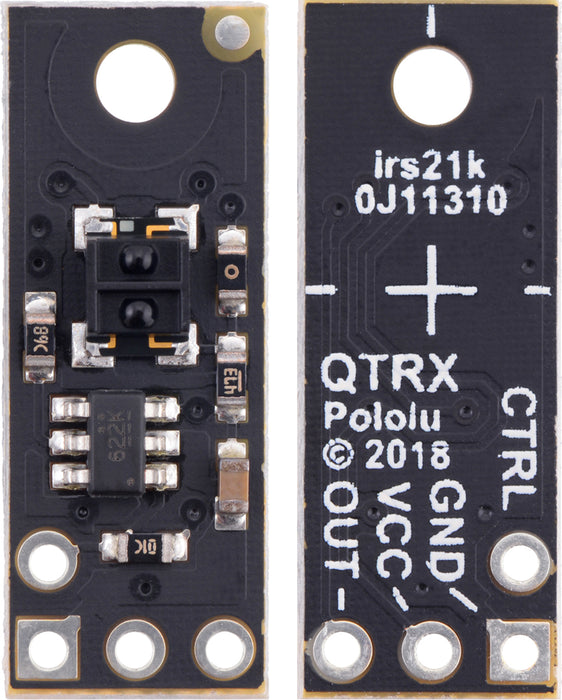 QTRX-MD-01A Reflectance Sensor: 1-Channel, 7.5mm Wide, Analog Output, Low Current