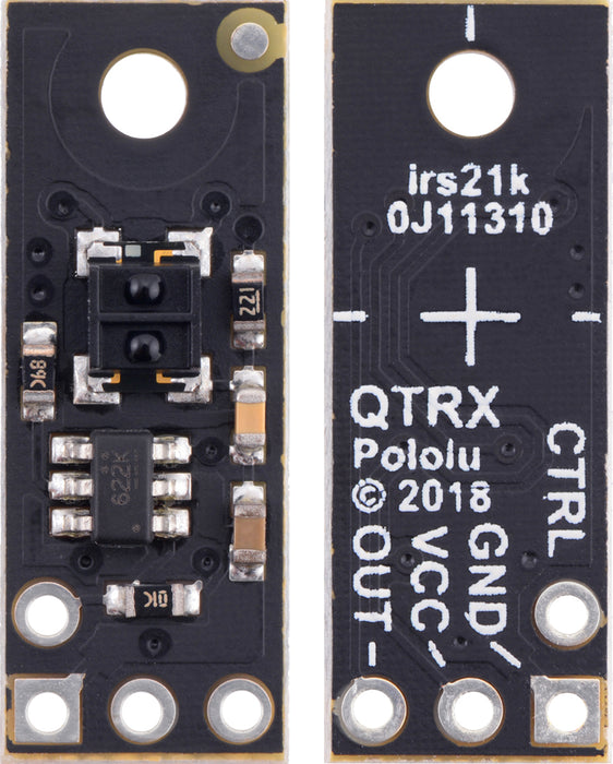 QTRX-MD-01RC Reflectance Sensor: 1-Channel, 7.5mm Wide, RC Output, Low Current 