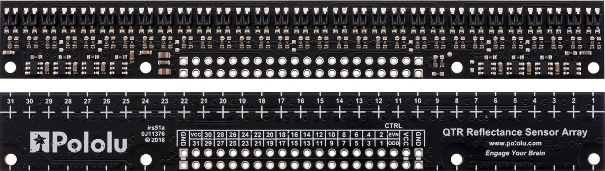 QTR-HD-31A Reflectance Sensor Array: 31-Channel, 4mm Pitch, Analog Output 