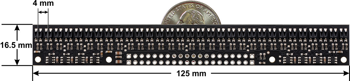 QTR-HD-31A Reflectance Sensor Array: 31-Channel, 4mm Pitch, Analog Output 