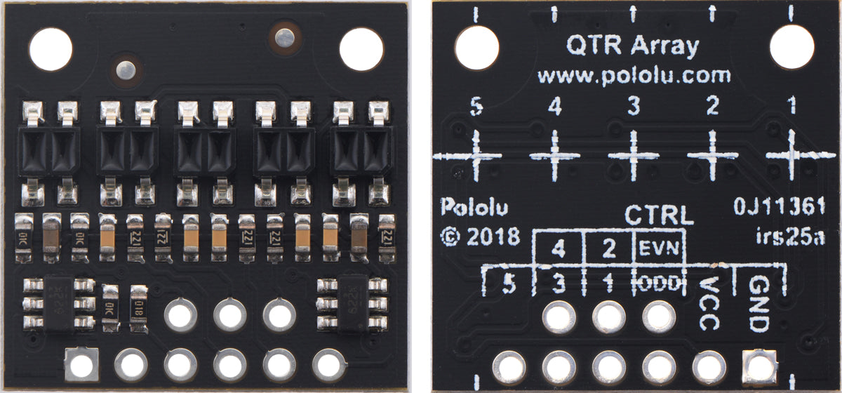 QTR-HD-05RC Reflectance Sensor Array: 5-Channel, 4mm Pitch, RC Output