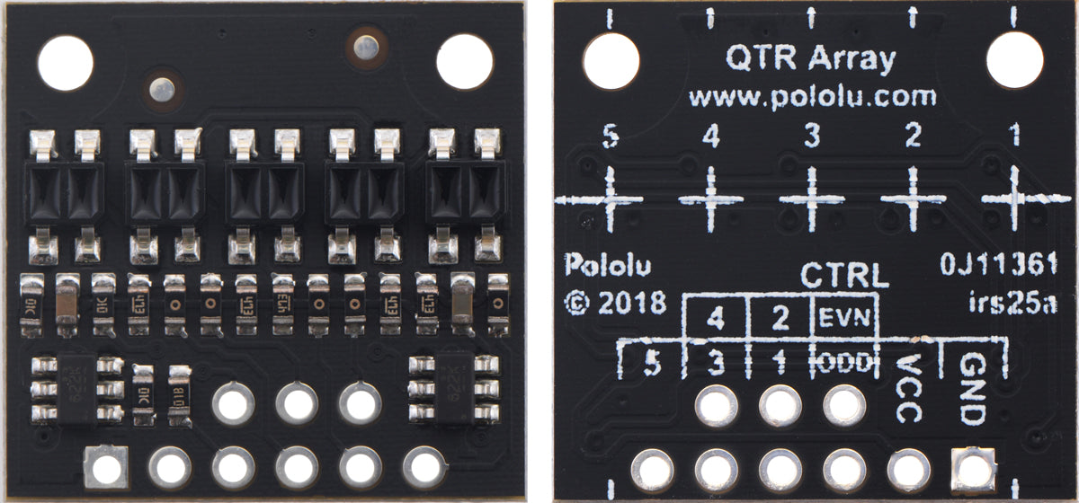 QTR-HD-05A Reflectance Sensor Array: 5-Channel, 4mm Pitch, Analog Output