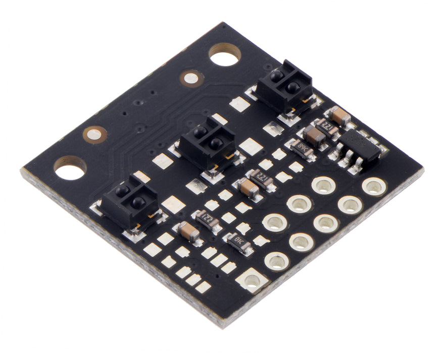 QTRX-MD-03RC Reflectance Sensor Array: 3-Channel, 8mm Pitch, RC Output, Low Current