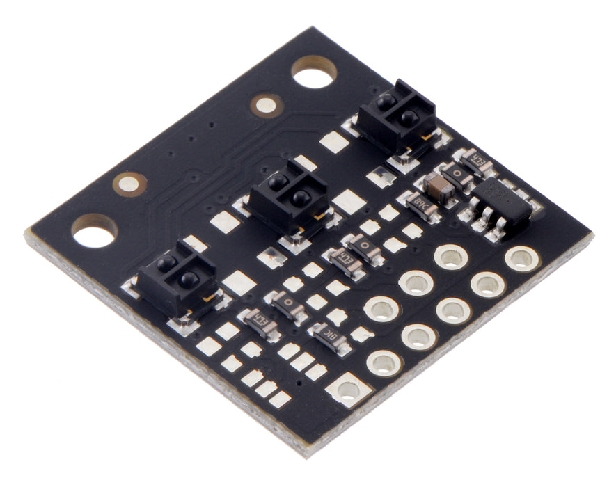 QTRX-MD-03A Reflectance Sensor Array: 3-Channel, 8mm Pitch, Analog Output, Low Current