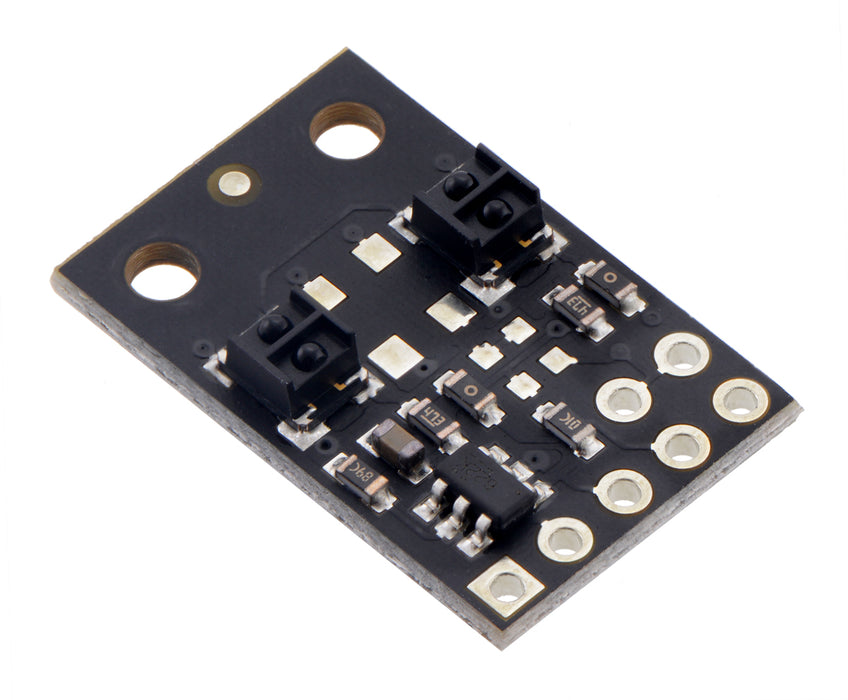 QTRX-MD-02A Reflectance Sensor Array: 2-Channel, 8mm Pitch, Analog Output, Low Current