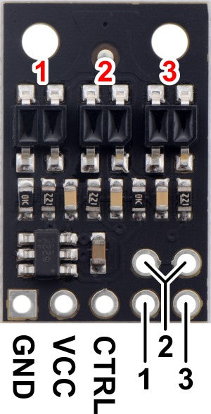 QTR-HD-03RC Reflectance Sensor Array: 3-Channel, 4mm Pitch, RC Output