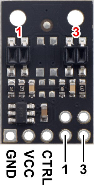 QTR-MD-02RC Reflectance Sensor Array: 2-Channel, 8mm Pitch, RC Output