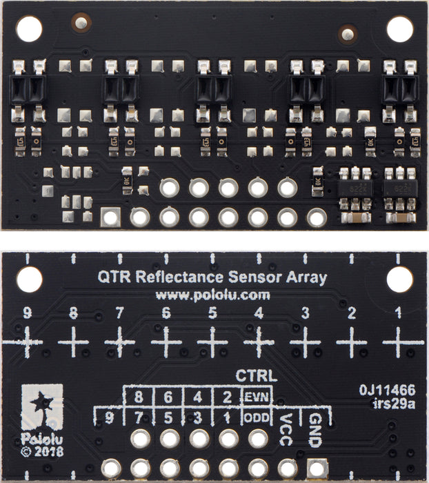 QTR-MD-05A Reflectance Sensor Array: 5-Channel, 8mm Pitch, Analog Output