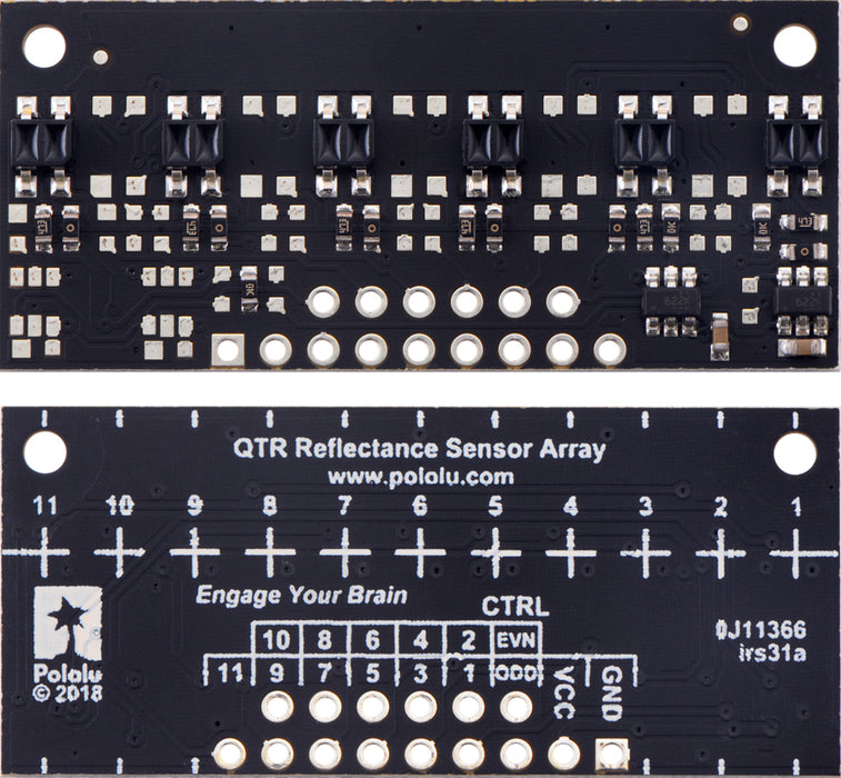 QTR-MD-06A Reflectance Sensor Array: 6-Channel, 8mm Pitch, Analog Output